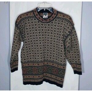 Vintage Dale Of Norway Nordic Sweater Sz M 100% Pure New Wool Folk Inspired VGUC